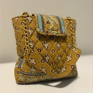 Maggi B Floral Quilted Fabric Handbag